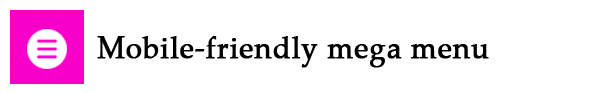 mega menu