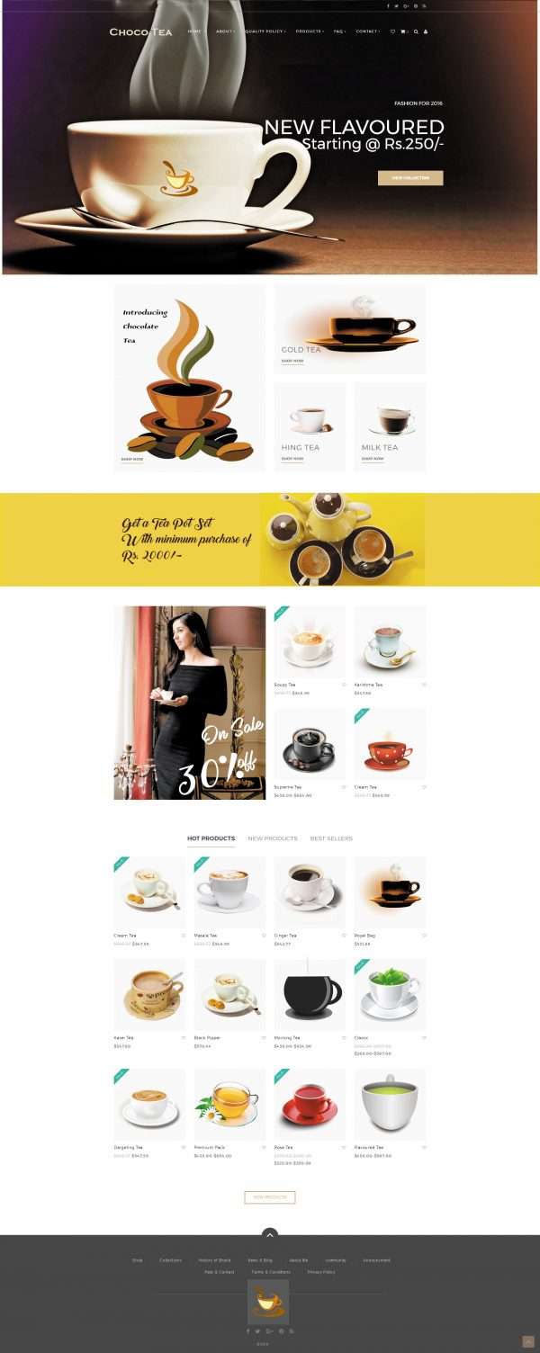 Tea website website template