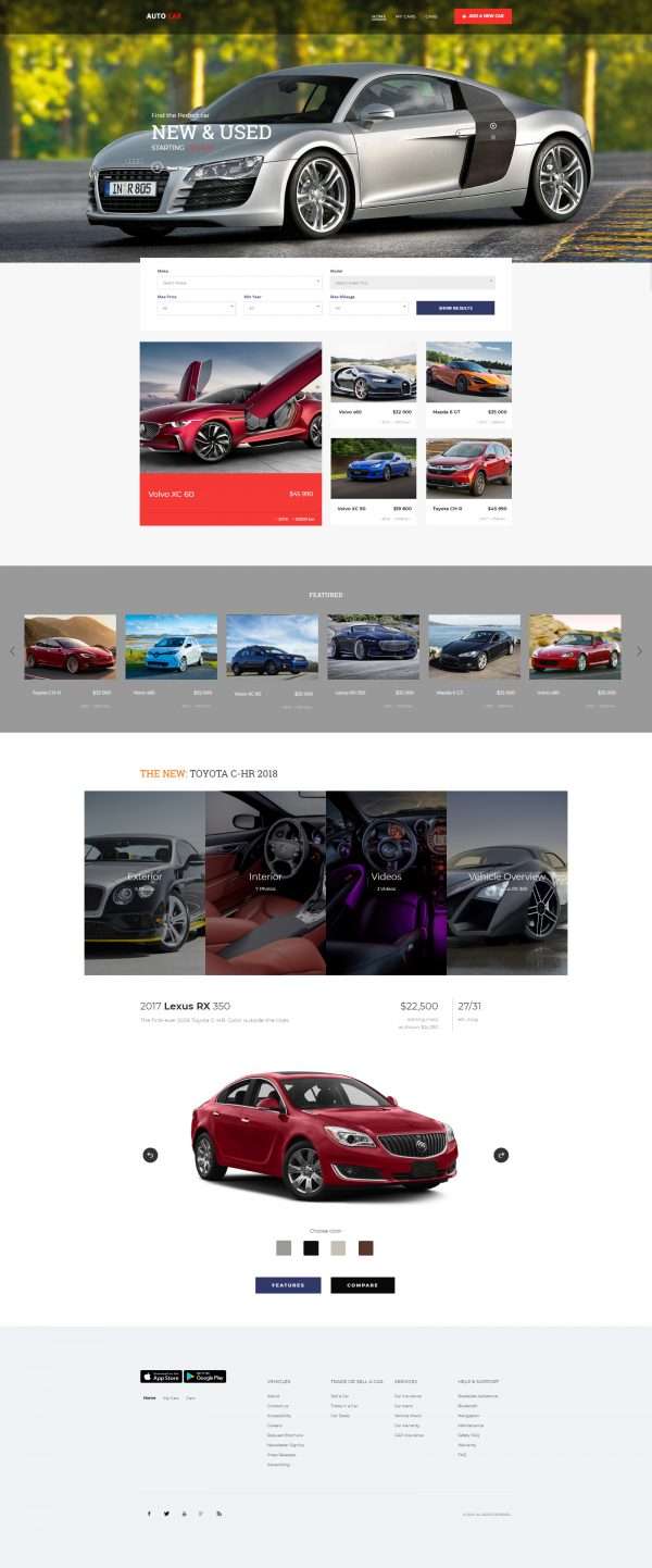 car trade website template