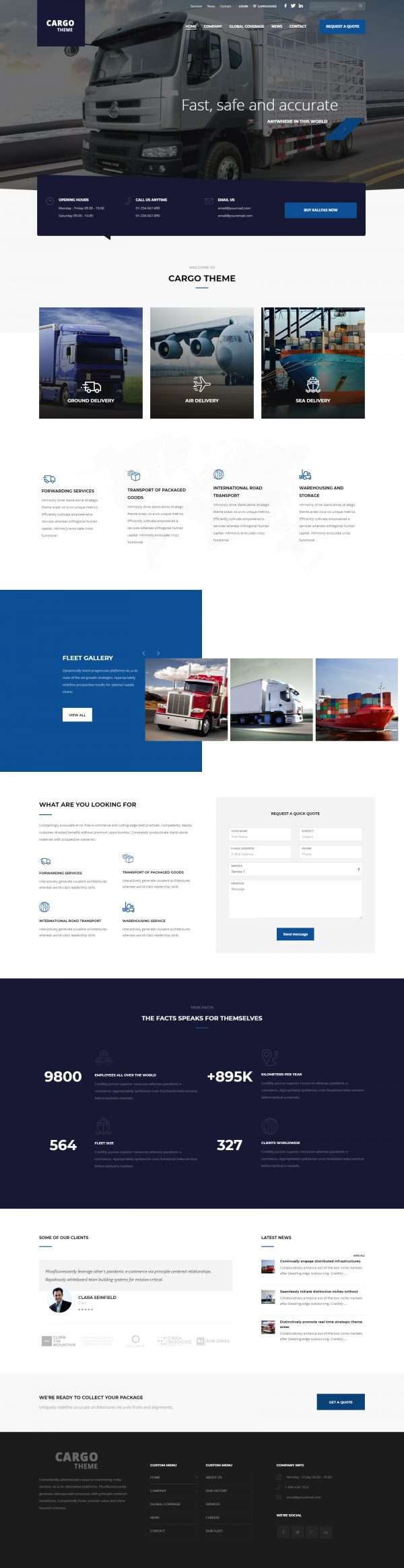 cargo website template