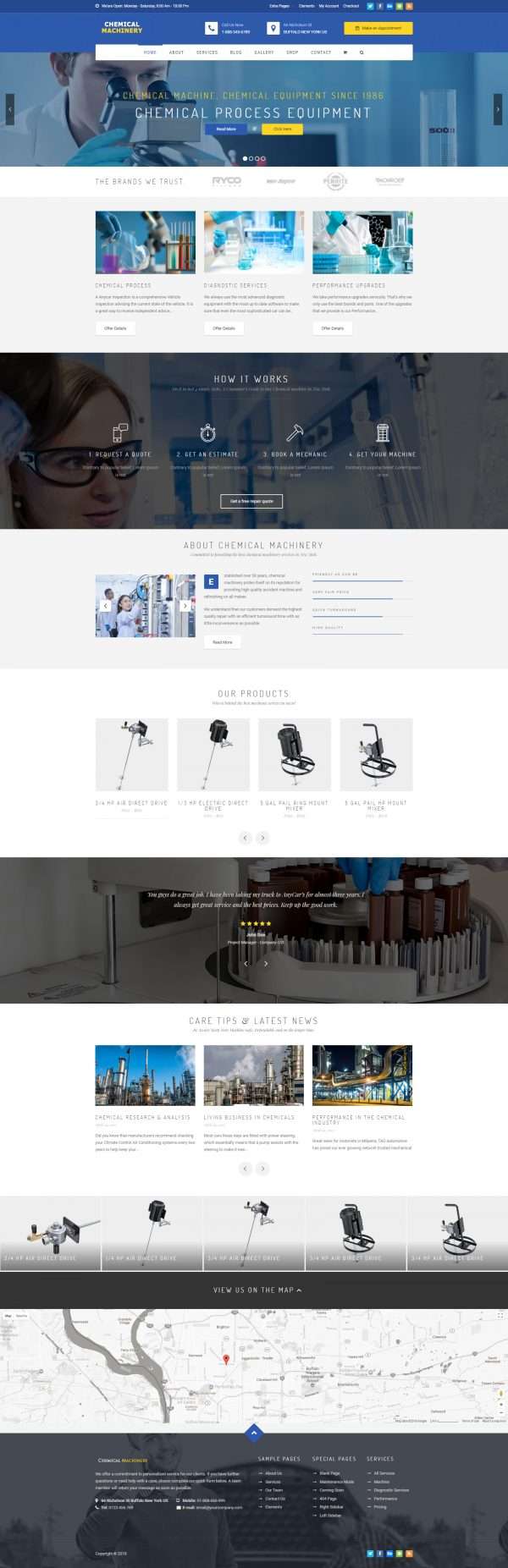 chemical machinery website template