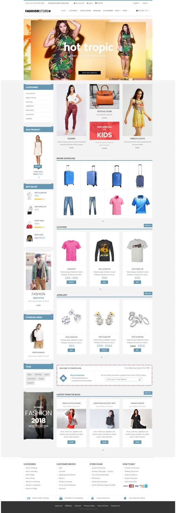 Fashion store Website Templates