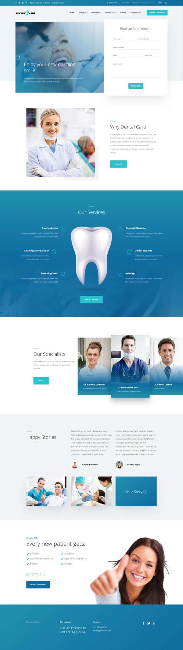 dentalcare website template