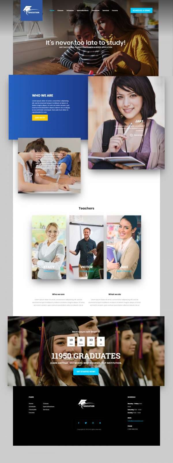 education website template