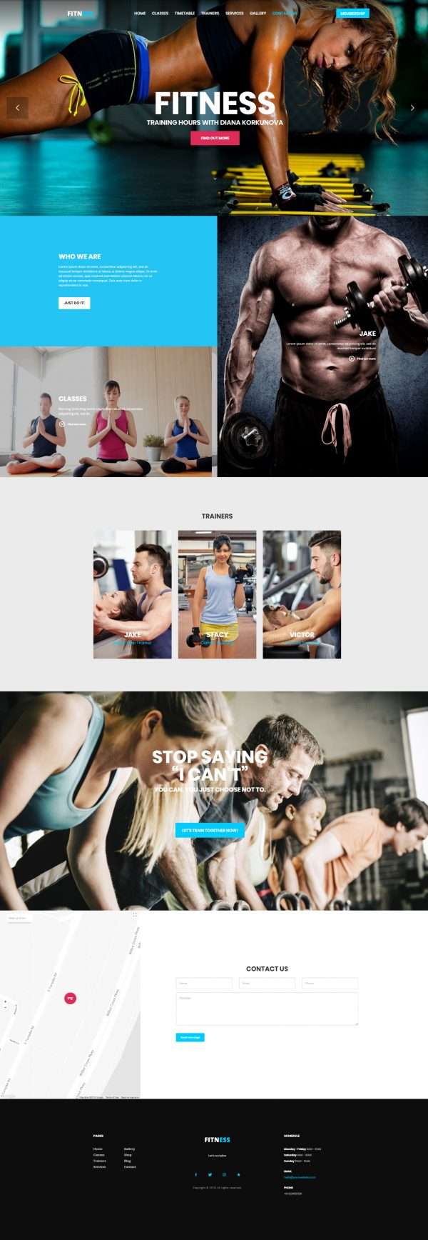 fitness gym website template