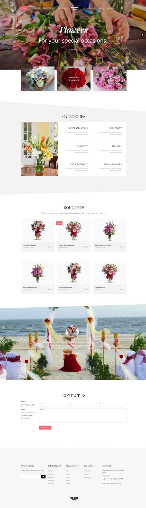 Flower Shop website template