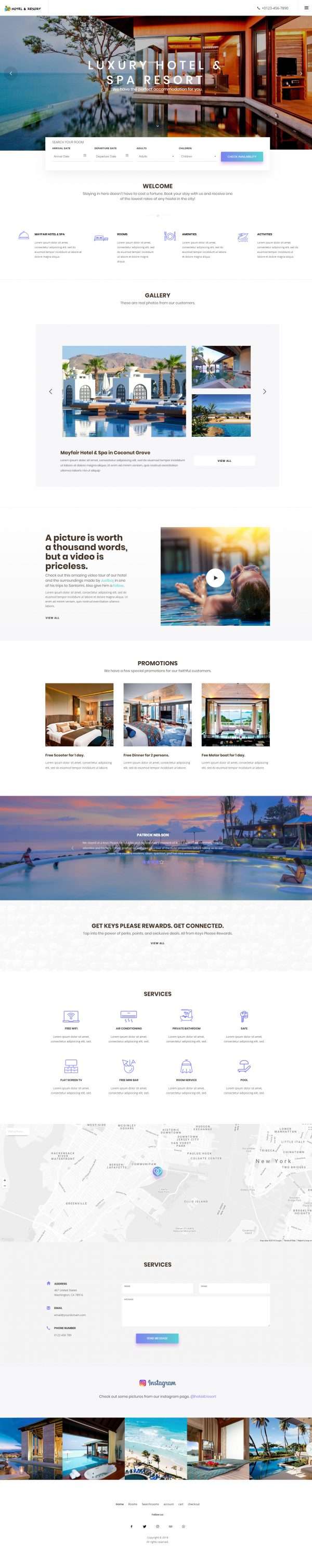 hotel resort website template