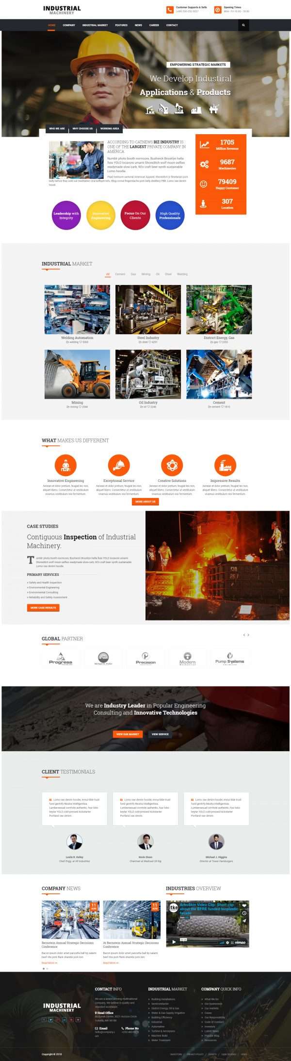 Industrial Machinery website template
