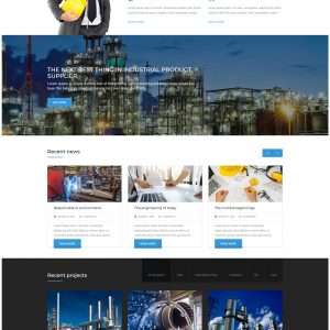 Industrial product supplier website template