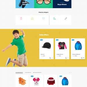 kids store website template