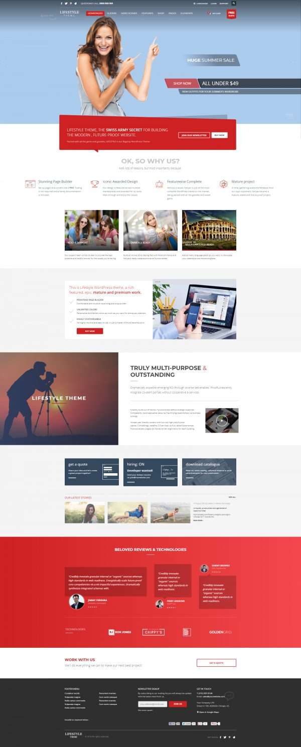 lifestyle website template