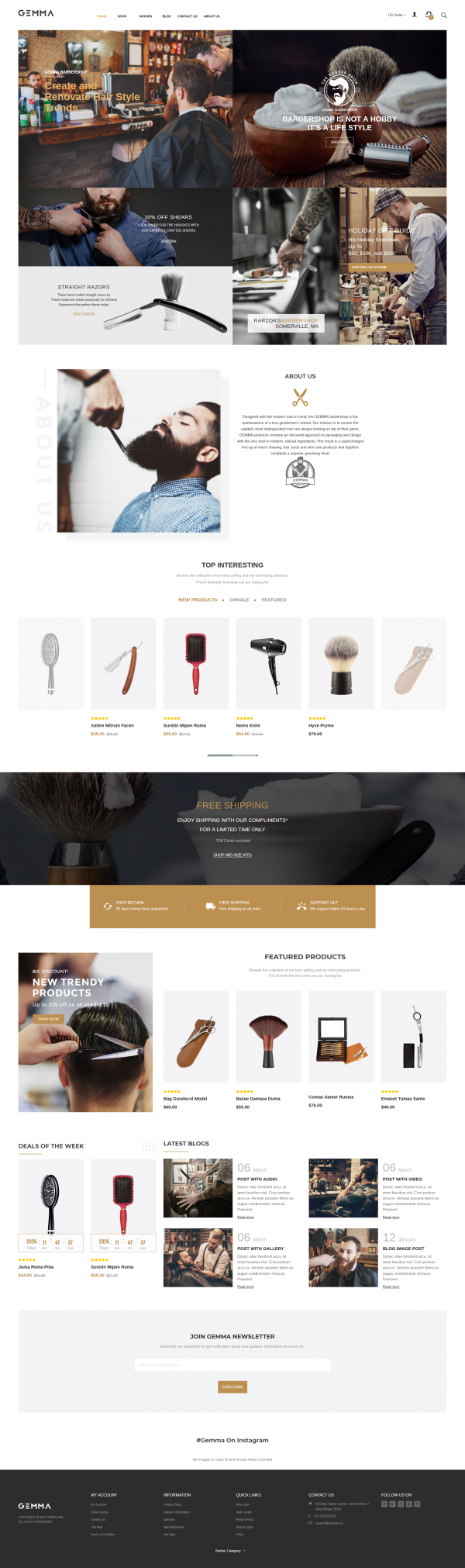 Salon Magento web template