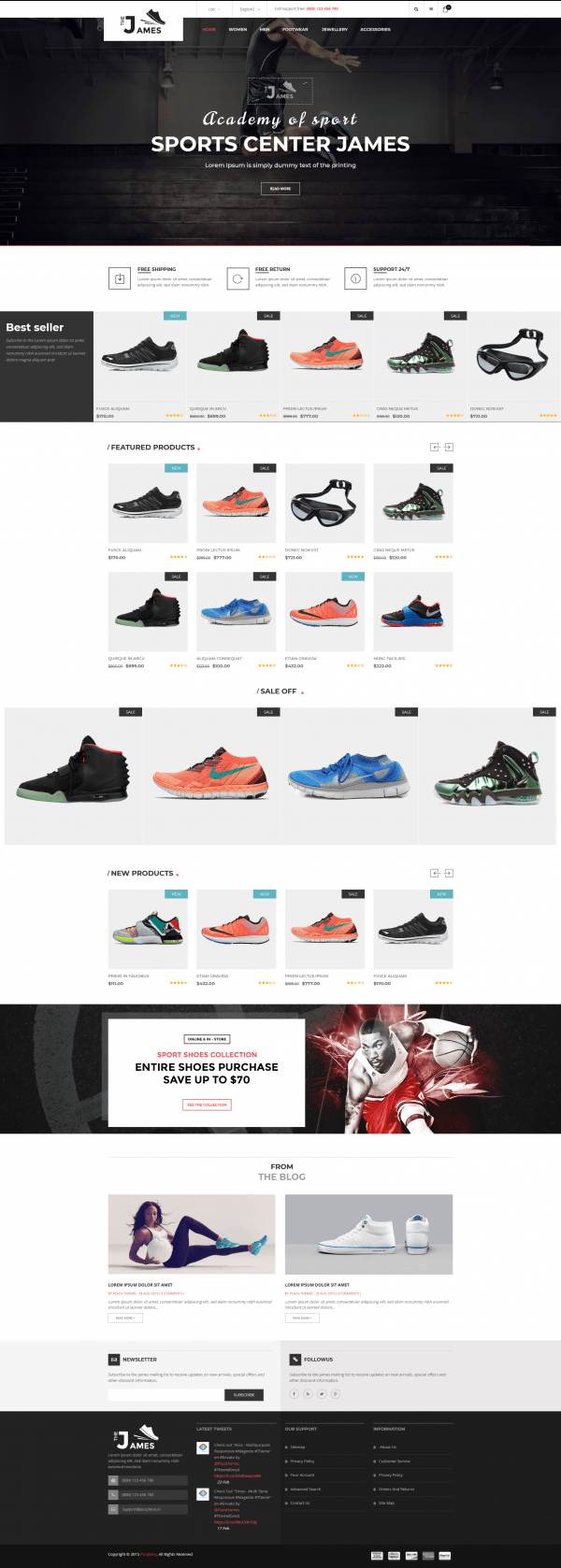 Shoes Magento web template