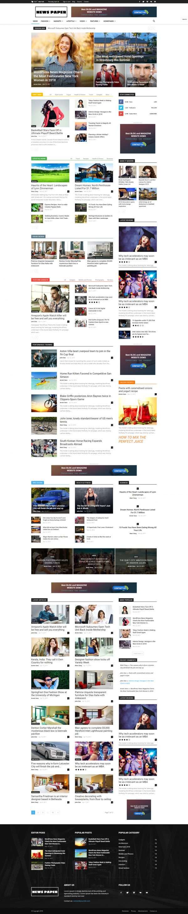 News paper Website Templates