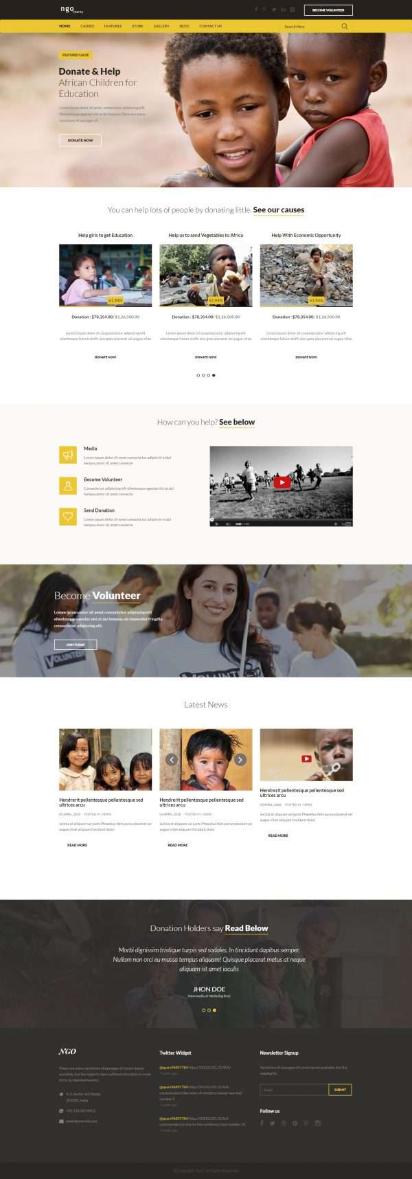 NGO website template