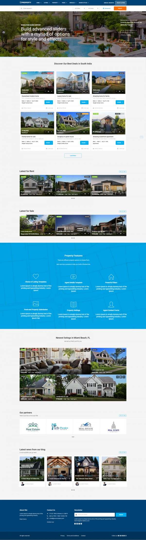 Real estate Website Templates